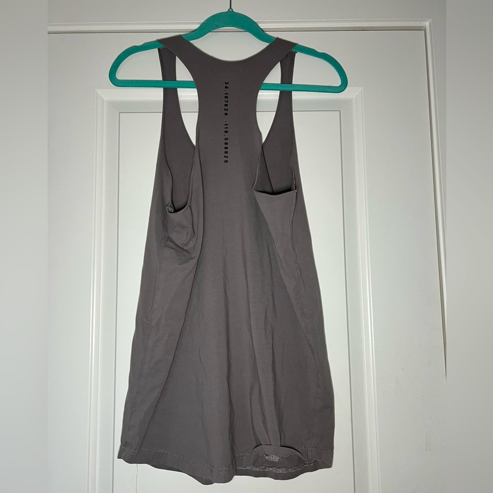 Men’s Gray Racerback Tank Top - Picture 4 of 6